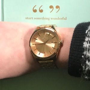 Rose gold Nixon watch
